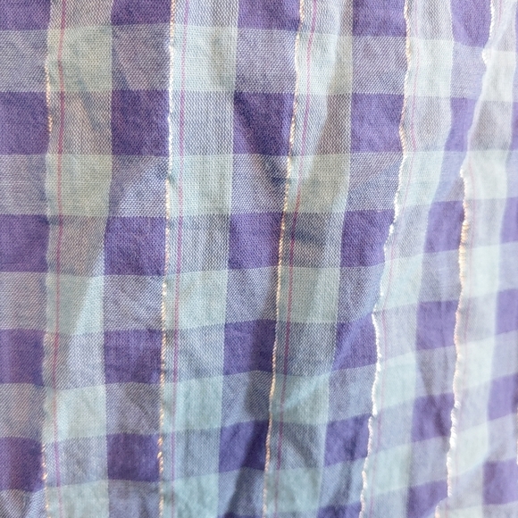 Pilcro Anthropologie Deb Relaxed Ombre Gingham Button Up Blouse Sz XL Casual - Picture 10 of 13